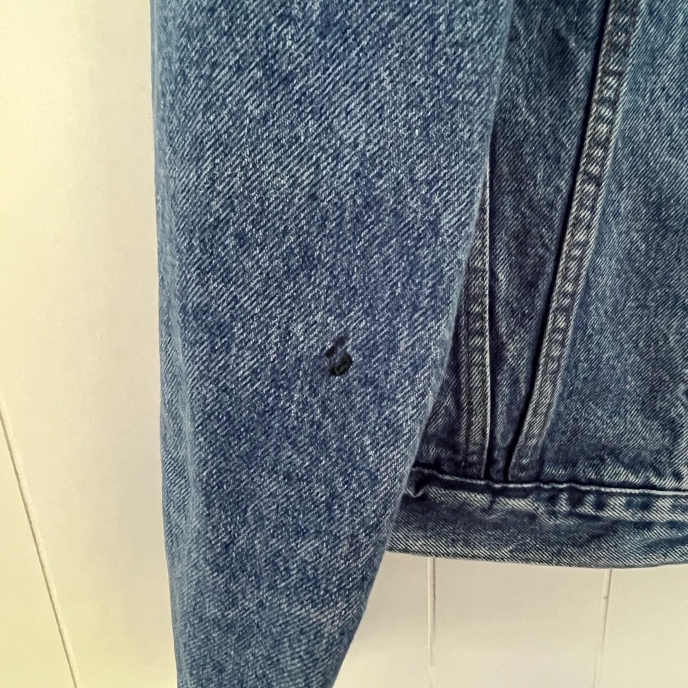 Levis Mens 42R Denim Trucker Jacket 506-0214 Distressed Grunge Punk Rock 80s USA - Picture 5 of 11